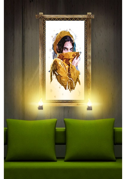 Rustik,ledli Kanvas Tablo Portre K fiyatları