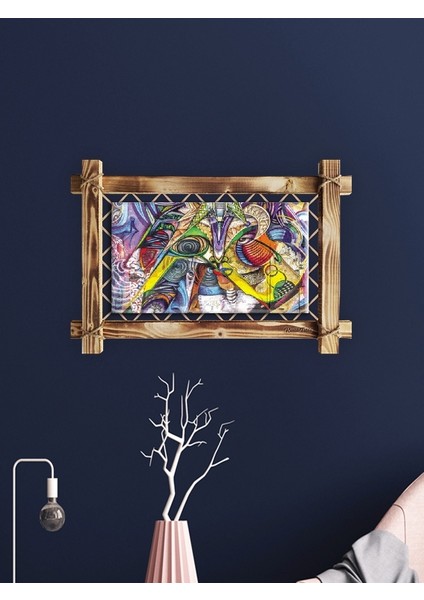 Rustik,ledli Kanvas Tablo Sanatsal Çalışma Modern