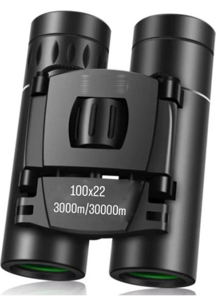 100x22 Cepte Taşımalı Kauçuk Kaplama Profesyonel Mini Dürbün 3000m/30000m