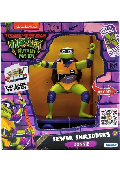 Tu814001 Tmnt Ninja Kaplumbağalar Çek Bırak Kaykay Figür - 71055