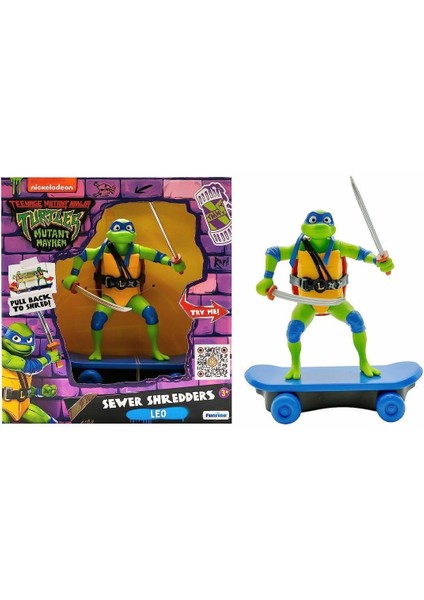 Tu814001 Tmnt Ninja Kaplumbağalar Çek Bırak Kaykay Figür - 71055