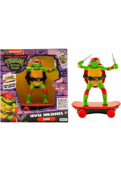 Tu814001 Tmnt Ninja Kaplumbağalar Çek Bırak Kaykay Figür - 71055