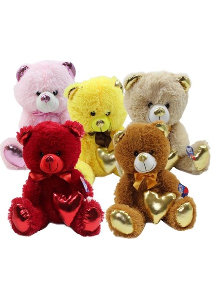 62501 Parlak Kalpli Peluş Ayı 40 cm