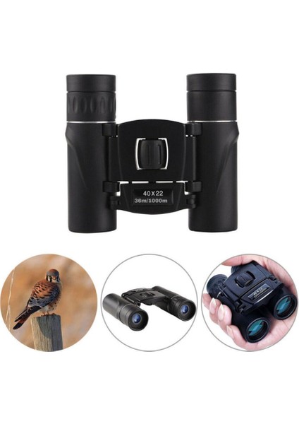 40x22 Cepte Taşımalı Kauçuk Kaplamalı Mini Dürbün 1000m/36m