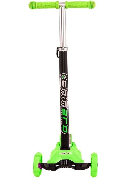 Shinaro Maxi Led Işıklı 3 Tekerlekli Yükseklik Ayarlı Yeşil Scooter