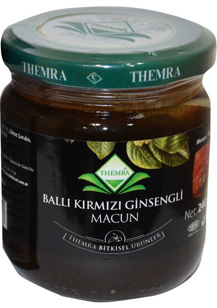 Ballı Kırmızı Ginsengli Macunu Bitkisel Karışım 240 gr