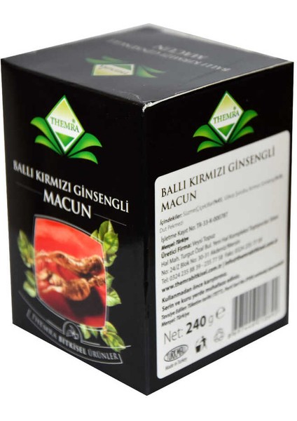 Ballı Kırmızı Ginsengli Macunu Bitkisel Karışım 240 gr fırsatları