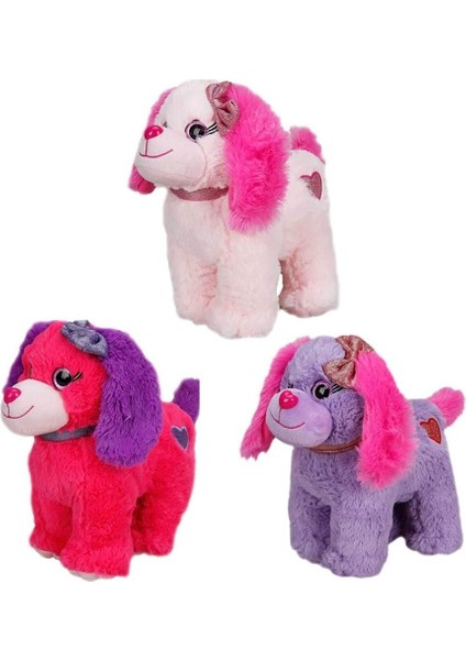 Peluş Köpek Oturan Renkli 25 cm 1 Adet Fiyatıdır