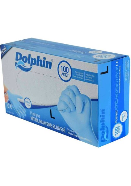 OEM Pudrasız Mavi Nitril Eldiven Büyük Boy (L) 100 Lü Paket