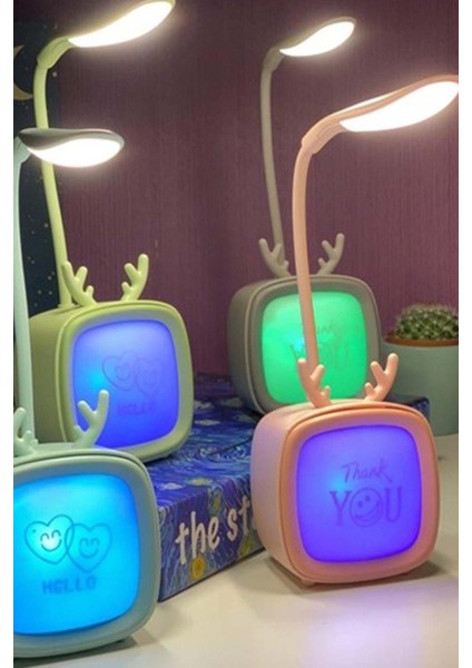 Tv Şeklinde Masa Lambası Dekoratif Masa Lambası