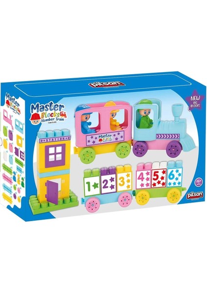 03 605 Master Blok Rakamlı Tren -Pilsan Oyuncak