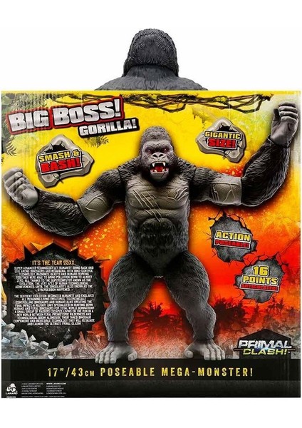 1037113 Primal Clash Büyük Patron Goril 42 cm -Sunman