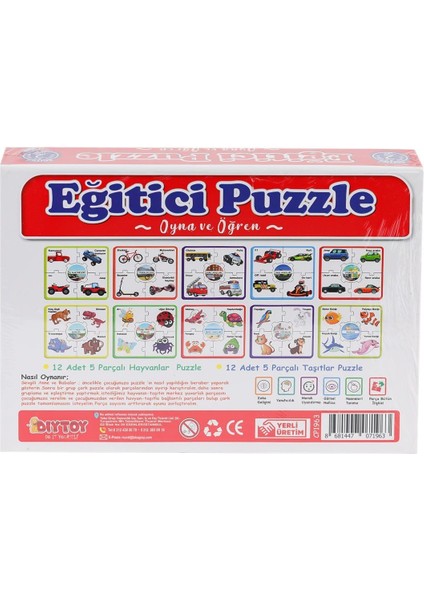7196 Çark Puzzle Hayvanlar