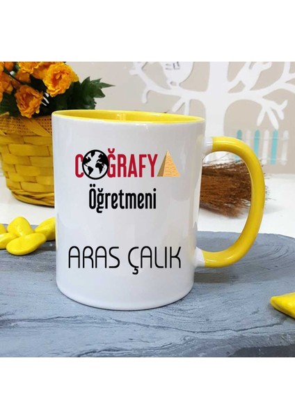 Coğrafya Öğretmenine Özel Öğretmenler Günü Hediyesi Kişiye Özel Kupa Bardak