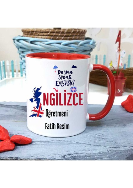 Ingilizce Öğretmenine Özel Öğretmenler Günü Hediyesi Kişiye Özel Kupa Bardak