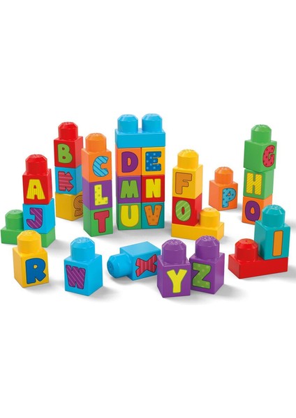 HRR60 Mega Bloks Alfabeli Blok Çantası 30 Parça +1 Yaş
