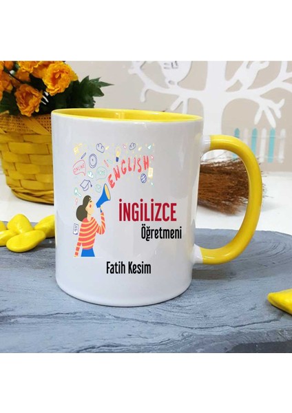 Ingilizce Öğretmenine Özel Öğretmenler Günü Hediyesi Kişiye Özel Kupa Bardak