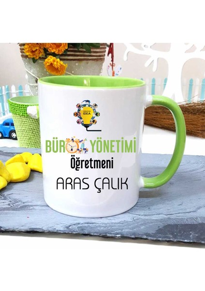 Büro Yönetimi Öğretmenine Özel Öğretmenler Günü Hediyesi Kişiye Özel Kupa Bardak