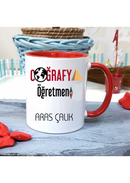Coğrafya Öğretmenine Özel Öğretmenler Günü Hediyesi Kişiye Özel Kupa Bardak