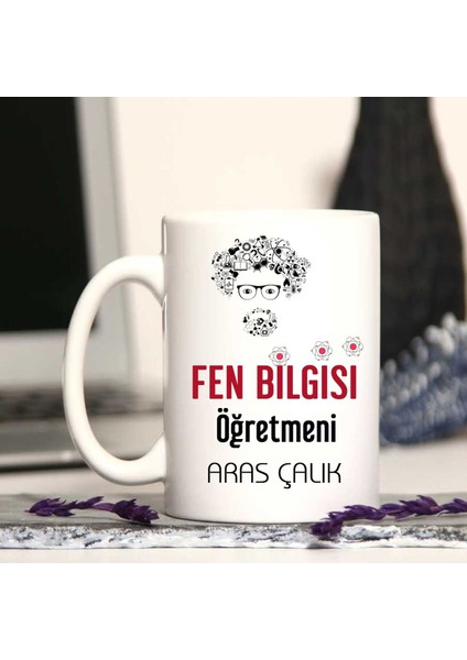 Fen Bilgisi Öğretmenine Özel Öğretmenler Günü Hediyesi Kişiye Özel Kupa Bardak
