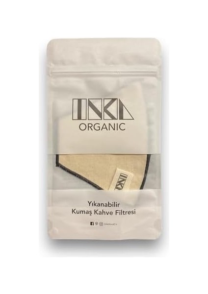 Kumaş Organik Kahve Filtresi | 5 Adet | No:4 |%100 Pamuk Ham Bez Kahve Filtresi |bayblock Dikiş ile Uzun Ömürlü Kullanım |