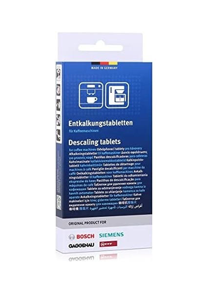 Siemens 311819 00311819 Orijinal 3 x Kireç Çözücü Tab Entkalkungstabletten Entkalkertabletten Temizlik 2 In1 Calc + Protect, Kısmen Eq. 5 Eq. 6 Eq. 7 Eq. 8 Kahve Otomatı Kahve Makinesi Kahve Makinesi