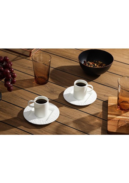 Superior Bone Porcelain Elix 2 Kişilik Kahve Takımı 85CC
