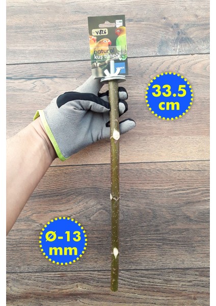 Venty 33.5 cm Doğal Papağan Tüneği - Dal Tünek | Muhabbet, Forpus, Sevda, Cennet Papağanları Için Ideal Seçim - V826