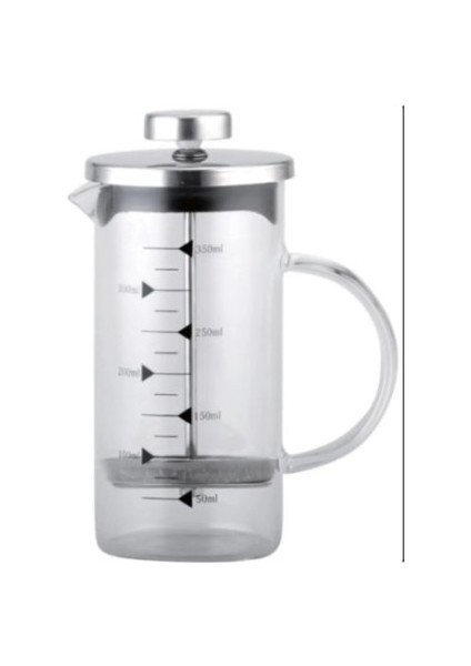 Büro Ev Ofis Çay Keyfi Için 350ML Cam French Press Kahve Demleme Aparatı