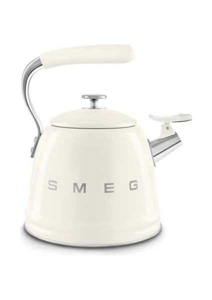 50's Style Krem Set Üstü Düdüklü Kettle 2.3 Lt