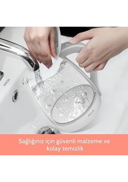 SH30W 1,7lt Mavi Işıklı Cam Kettle & Su Isıtıcı