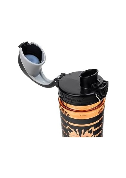 Sustain Tritan Su Şişesi, Çocuklar Için, Bpa Içermez,%50 Plastik Atık, Sızdırmaz, Uzun Ömürlü, Bpa Içermez, Karabina Dostu, Tekrar Kullanılabilir, 340 Ml, Turuncu Kaplan