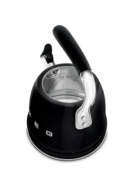 50's Style Siyah Set Üstü Düdüklü Kettle 2.3 Lt