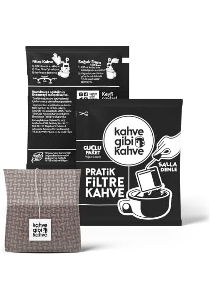 Taptaze Pratik Filtre Kahve Sallama - 10'lu Güçlü Paket