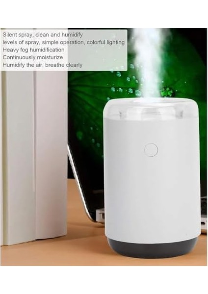Rgb Işıklı Taşınabilir 255 ml Hava Ortam Nemlendirici, Çocuk Odaları İçin Ideal Yedek Filtreli