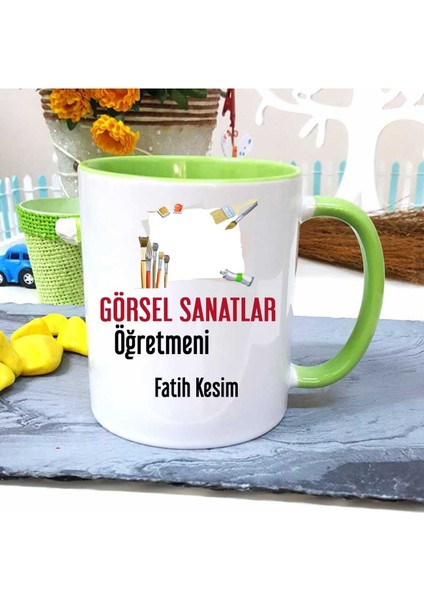 Görsel Sanatlar Öğretmenine Özel Öğretmenler Günü Hediyesi Kişiye Özel Kupa Bardak