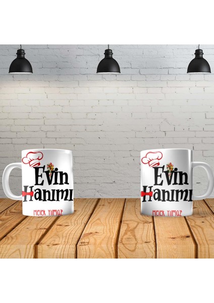 Evin Hanımı Kişiye Özel Baskılı Yeni Tasarım Kupa Bardak Özel Kutusunda