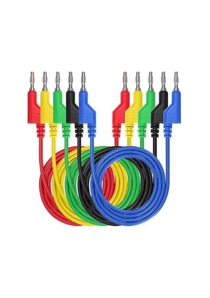 OEM P1036 5 Renkli 1 Metre 1000V - 19A Multımetre Test Uçları Kablo Kiti