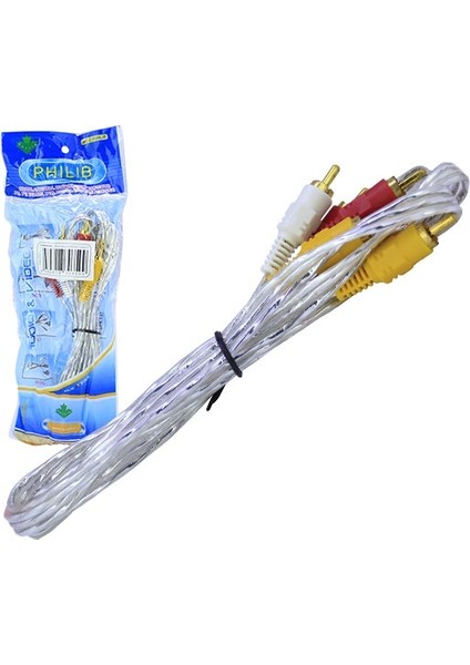 OEM 3 Rca + 3 Rca 1.5 Metre Kablo Powermaster Kutulu