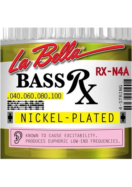 Gitar Aksesuar Bas Tel Labella 4 Telli LB-RX-N4A 0,40