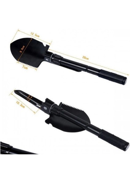 Pusulası katlanır portatif kazma kürek seti