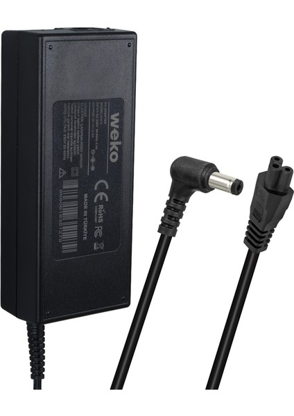 Weko 19 Volt 4.74 Amper 90 Watt 5.5*2.5 Uçlu Notebook Adaptör Yerli Üretim