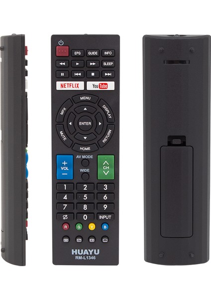 OEM Huayu Kl RM-L1346 Sharp Netflıx ve Youtube Tuşlu Lcd-Led Tv Kumanda