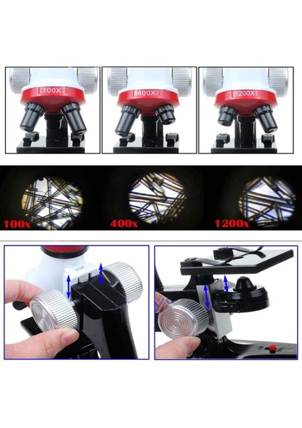 Nikula Eğitici Mikroskop Kiti Zoom Led Işıklı 100x 400x 1200x St1200x modelleri