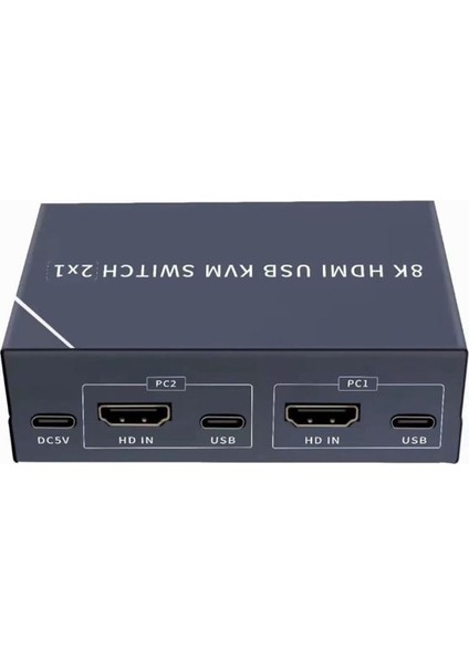 Powermaster PM-11777 8k HDMI USB Kvm Swıtch 2x1