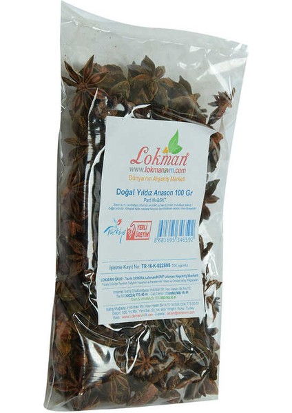 Yıldız Anason Doğal 100 gr Paket modelleri