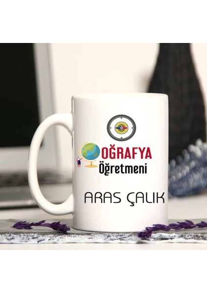 Coğrafya Öğretmenine Özel Öğretmenler Günü Hediyesi Kişiye Özel Kupa Bardak