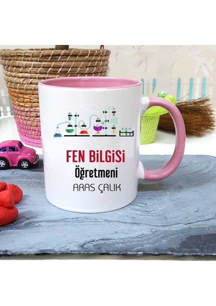 Fen Bilgisi Öğretmenine Özel Öğretmenler Günü Hediyesi Kişiye Özel Kupa Bardak