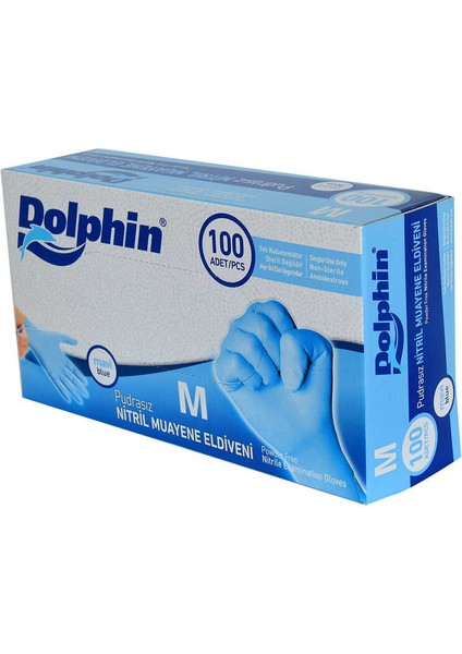 OEM Pudrasız Mavi Nitril Eldiven Orta Boy (M) 100 Lü Paket