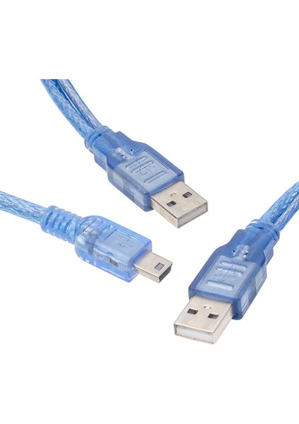 OEM USB 2 x Erkek - Mini USB 5 Pin 1.5 Metre Kablo Powermaster * Prıge